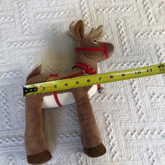 Hallmark Polar Express Reindeer Plush 13.5" Bell Harness Christmas Décor - Picture 13 of 13